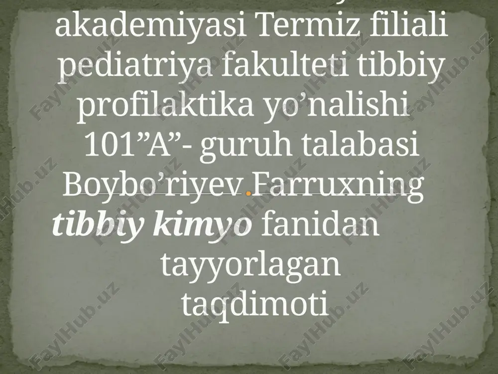 polimer moddalardan atrof-muhitni muhofazalash — PPTX