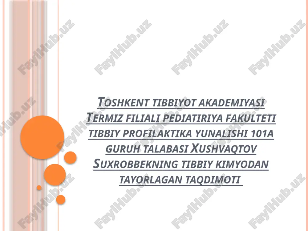 kolloid sistemalar va dializ texnologiyasi — PPTX