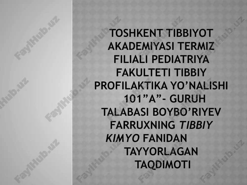dag‘al-dispers sistemalar va ularning tibbiy profilaktikasida ishlatilishi — PPTX