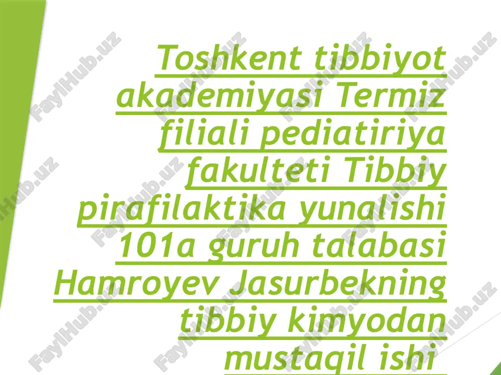 sun'iy oqsil ozuqa moddalari — PPTX