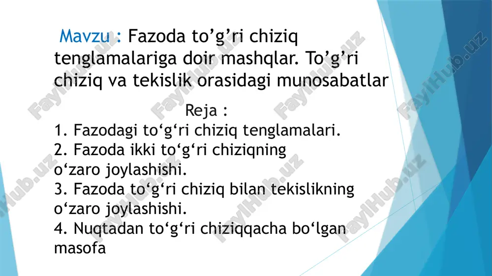 fazodato’g’richiziqtenglamalari — PPTX