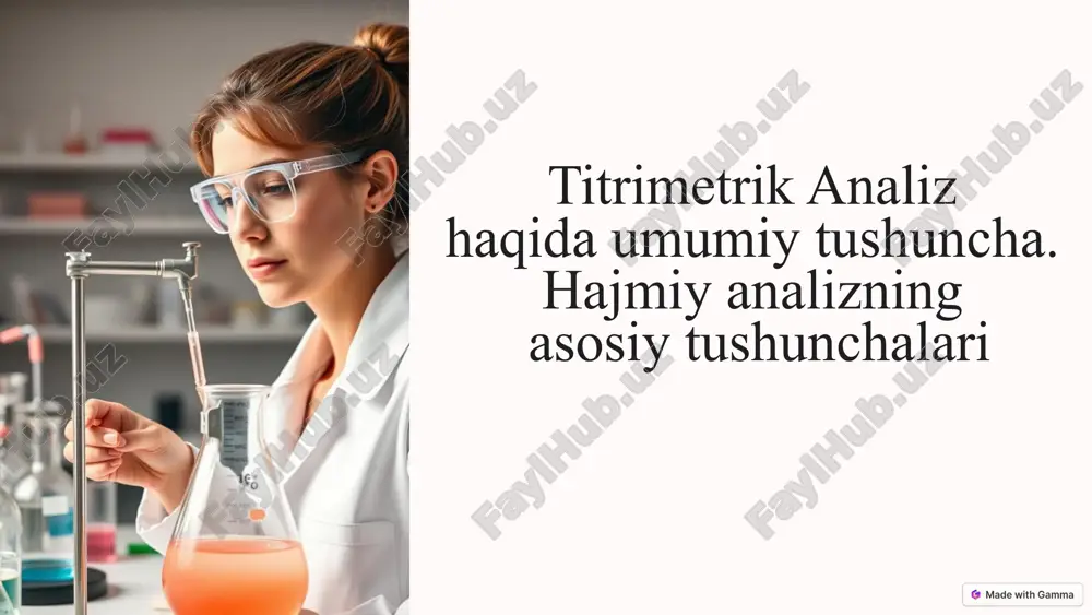 titrimetrik analiz — PPTX