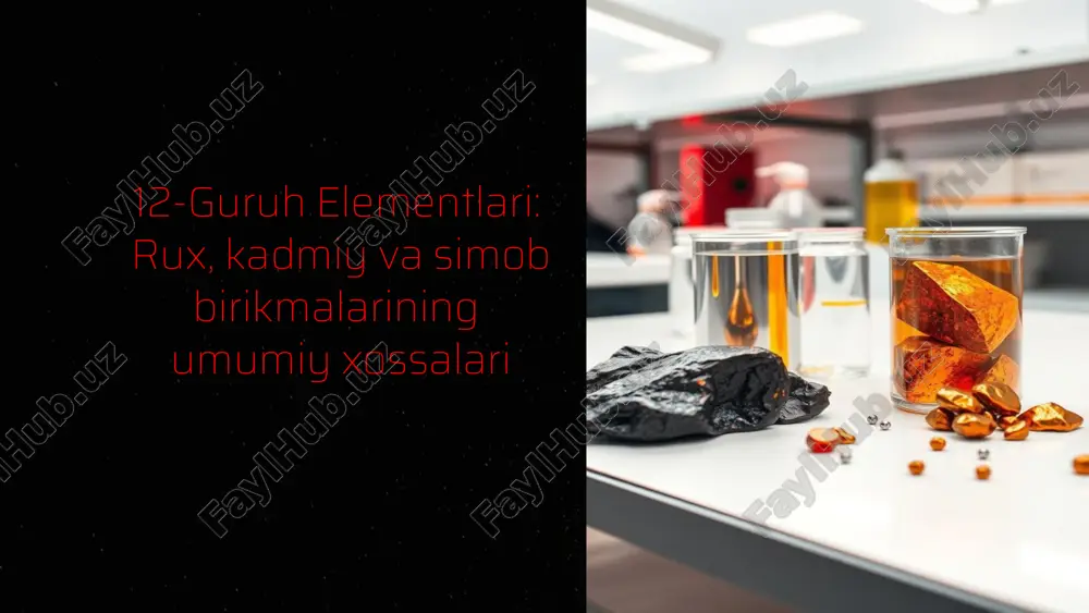 12-guruh elementlari — PPTX