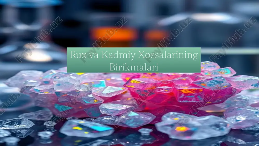 rux va kadmiy xossalarining birikmalari — PPTX