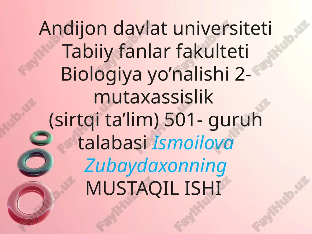 mitoz va meyozning biologik ahamiyati — PPT