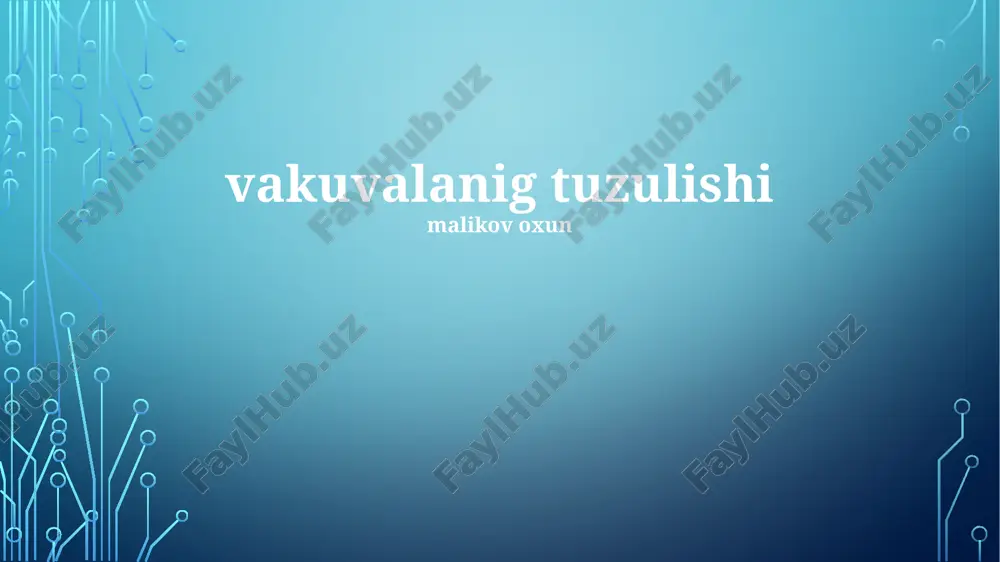 vakuum kamerasi — PPTX