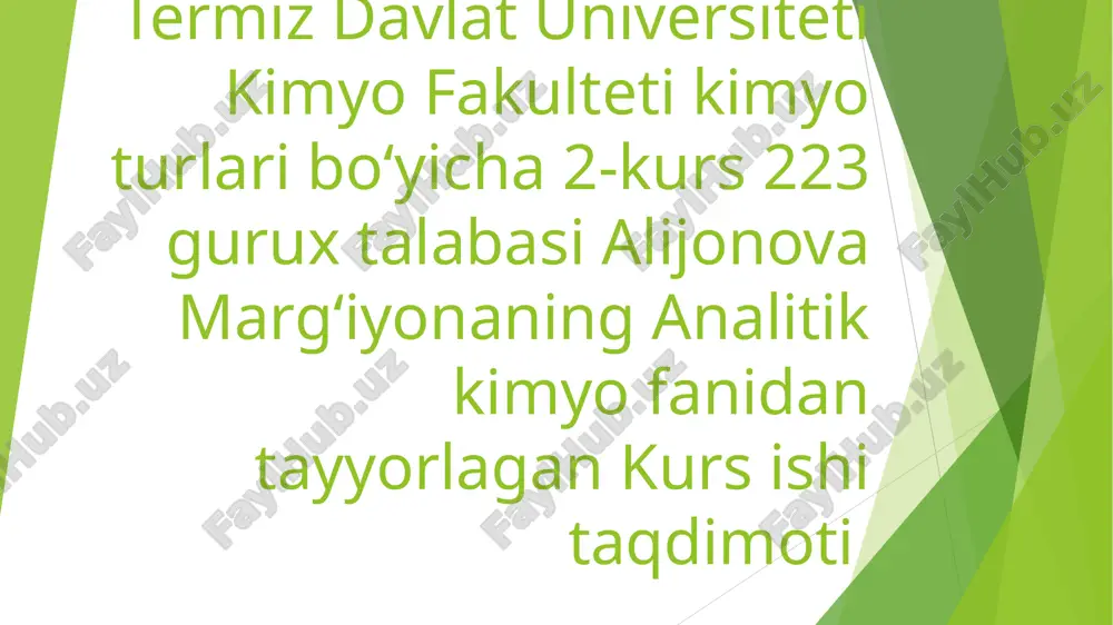 kislota-asosli titrlashning xatoliklari — PPTX