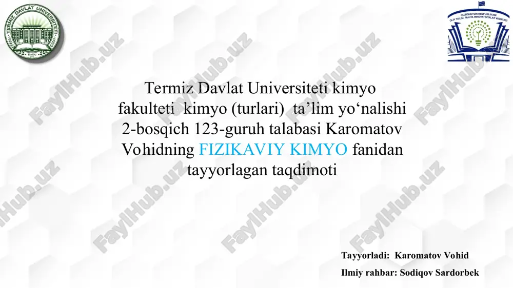 potensiometrik titrlash taqdimoti — PPT