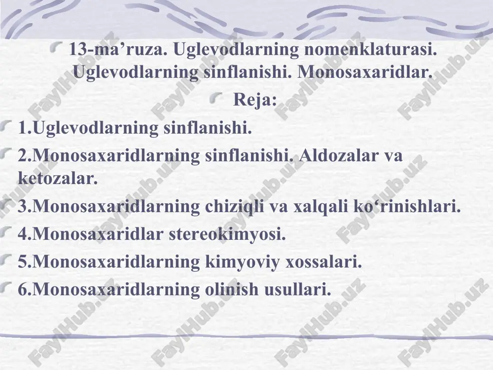 uglevodlar haqida ma'lumot — PPT