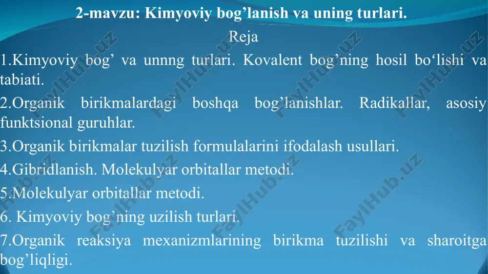 kimyoviy bog’ va unning turlari — PPT
