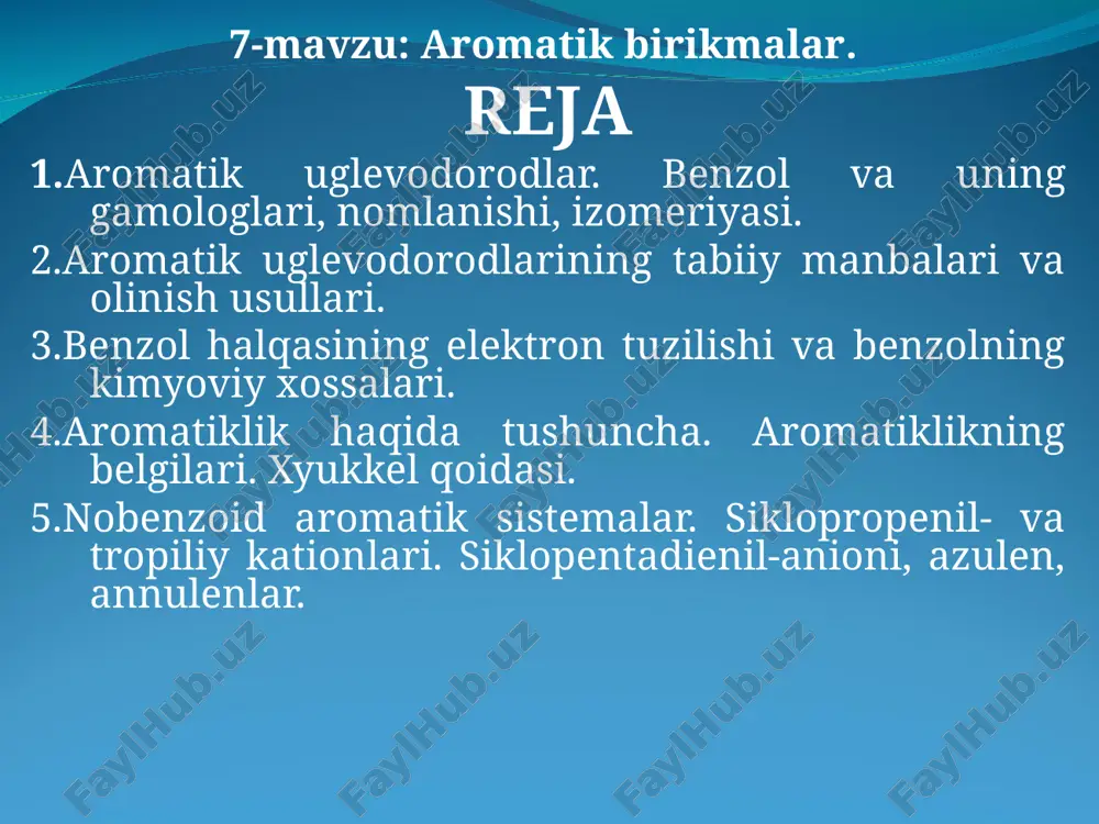 aromatik birikmalar — PPT