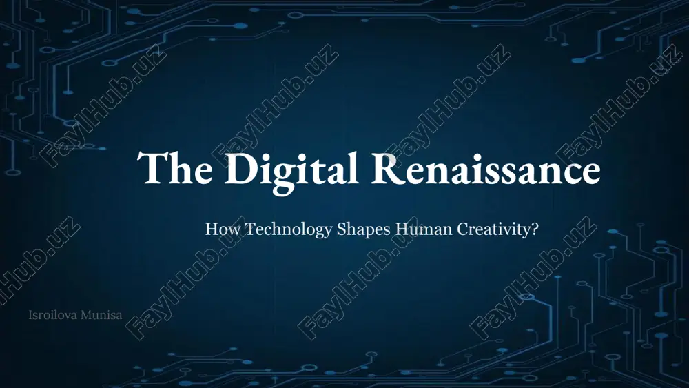 the digital renaissance — PPTX