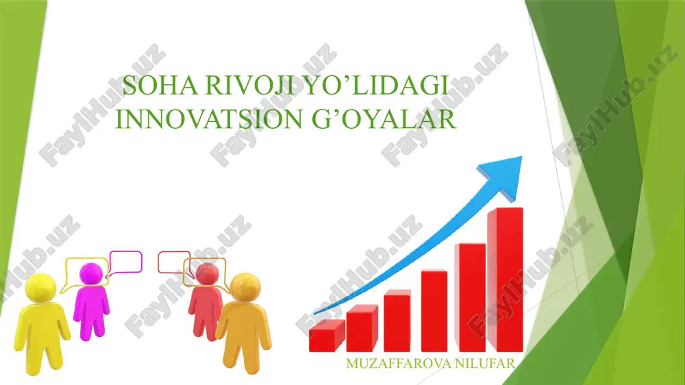 soha rivoji yo’lidagi innovatsion g’oyalar — PPTX