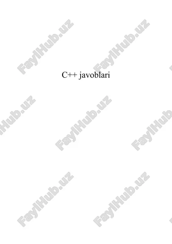c++ javoblari — DOCX