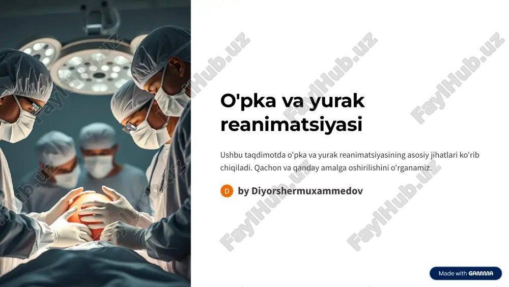 o'pka va yurak reanimatsiyasi — PDF