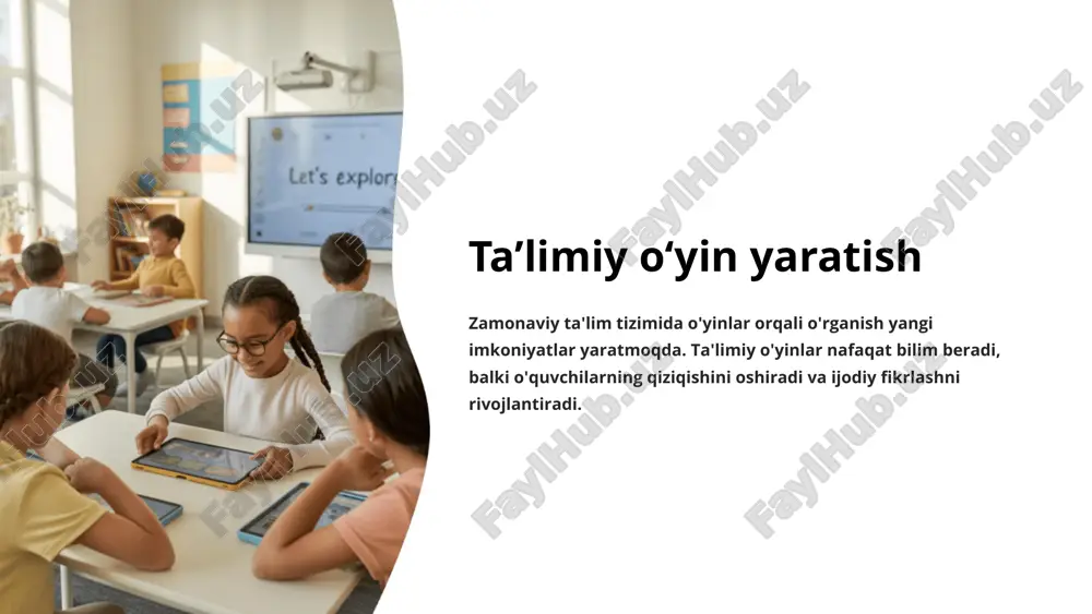 ta’limiy o‘yin yaratish — PPTX