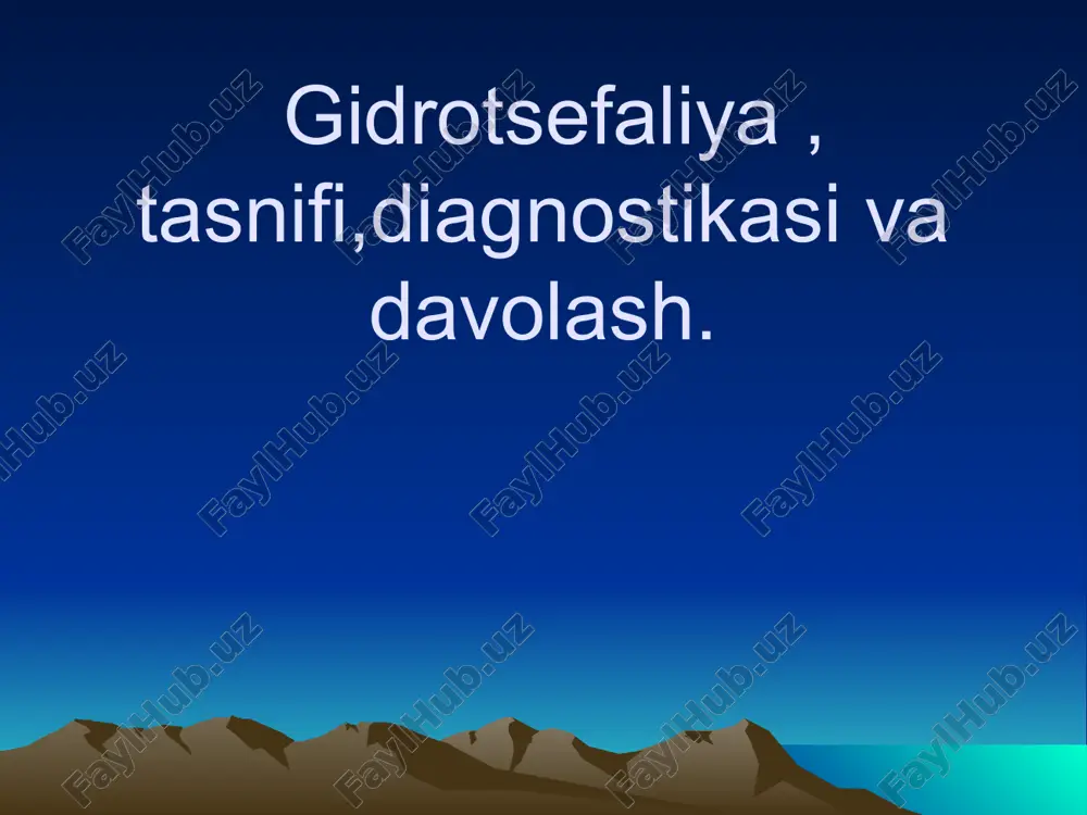 gidrotsefaliya — PPTX