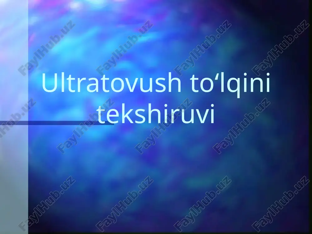 ultratovush to‘lqini — PPTX