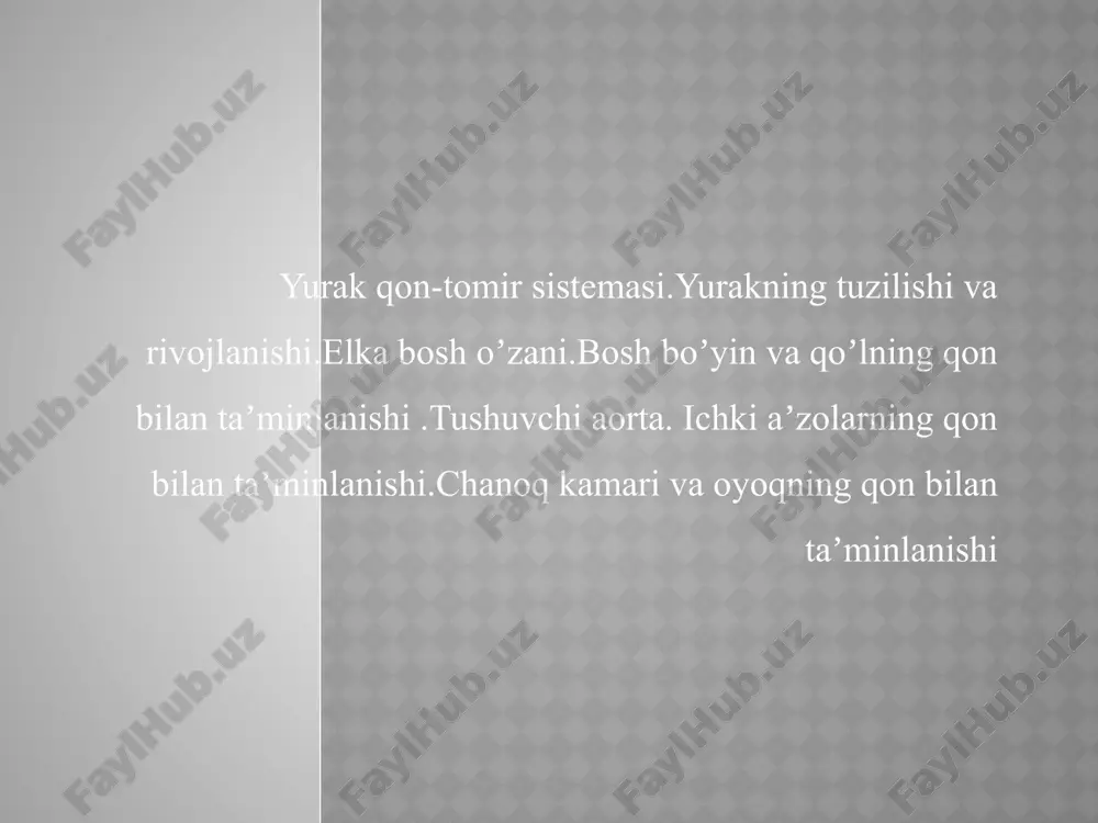 yurak-qon tomir sistemasi — PPTX