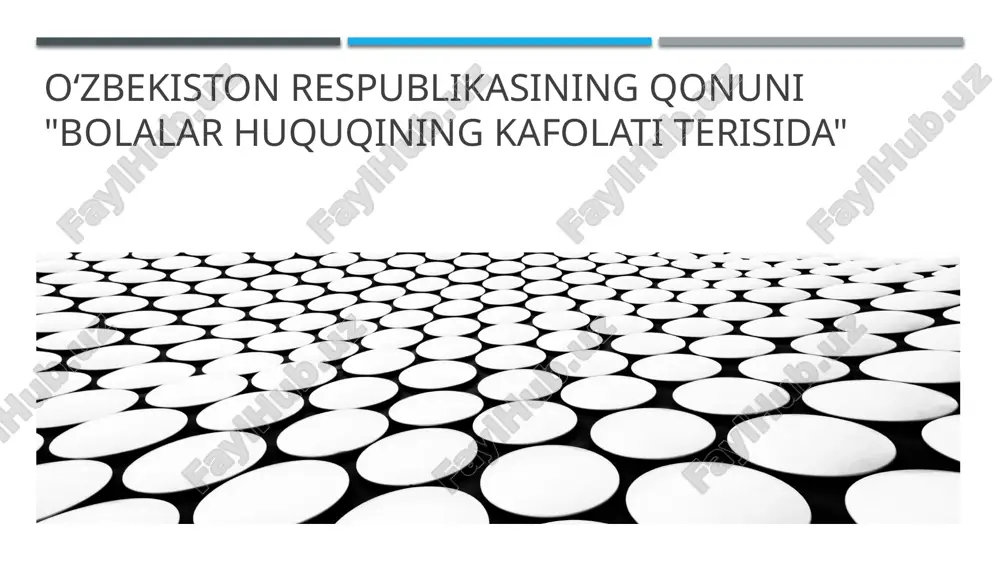 o‘zbekiston respublikasining qonuni "bolalar huquqining kafolati terisida" — PPTX
