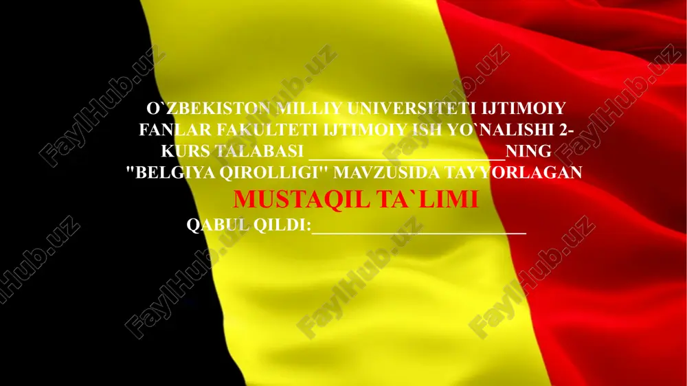 belgiya qirolligi — PPTX