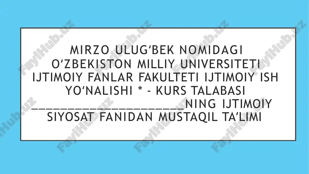 chexiya respublikasining ijtimoiy siyosati — PPTX