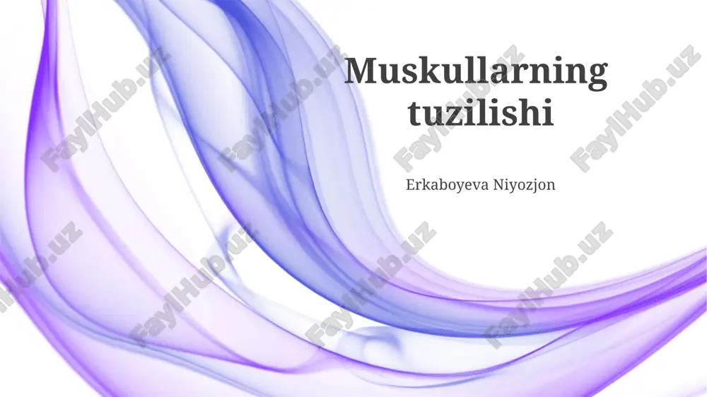 muskullarning tuzilishi — PPTX