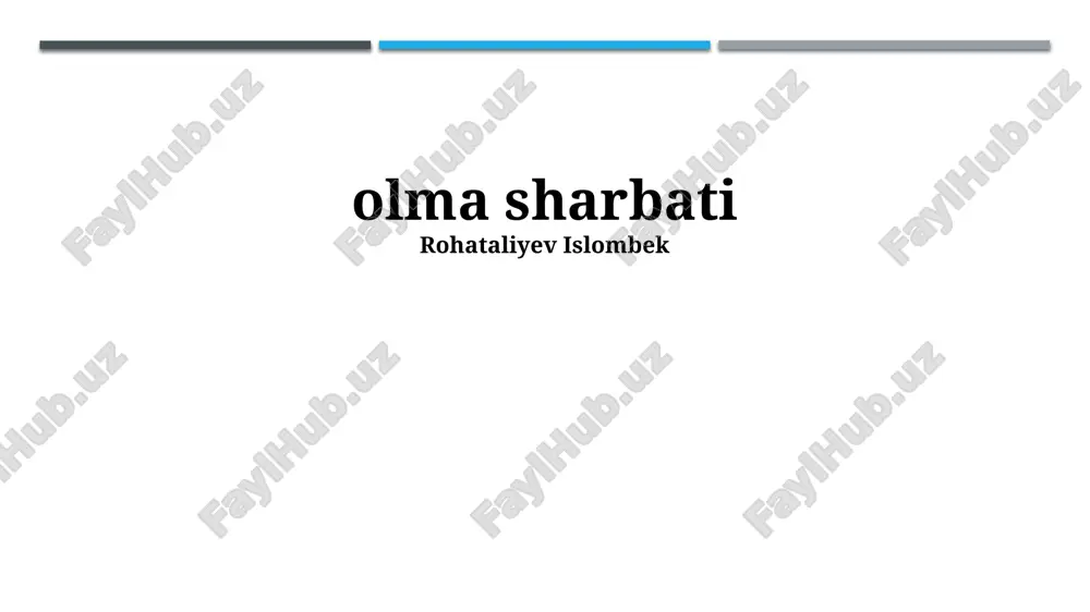 olma sharbati — PPTX
