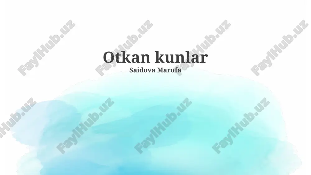 otkan kunlar — PPTX