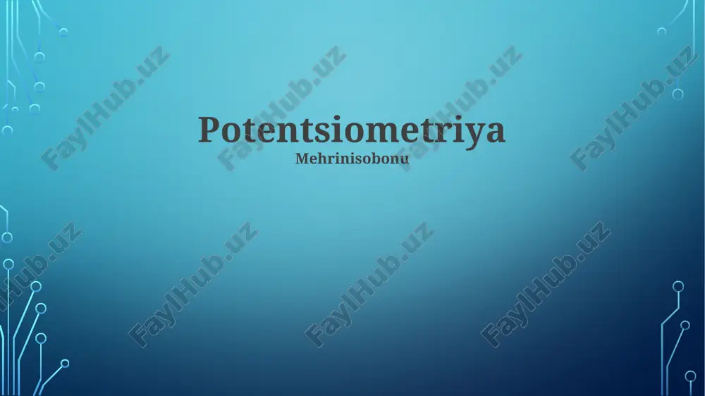 potentsiometriya — PPTX