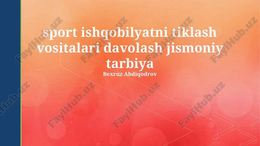 sport reabilitatsiyasi asboblari — PPTX
