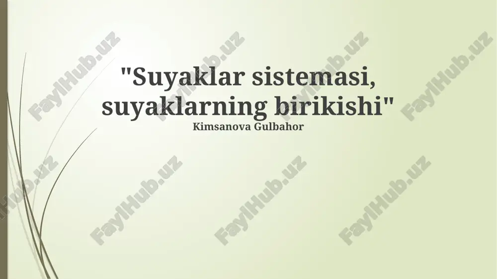 suyaklar sistemasi, suyaklarning birikishi — PPTX