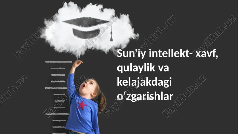 sun'iy intellekt- xavf, qulaylik va kelajakdagi o‘zgarishlar — PPTX