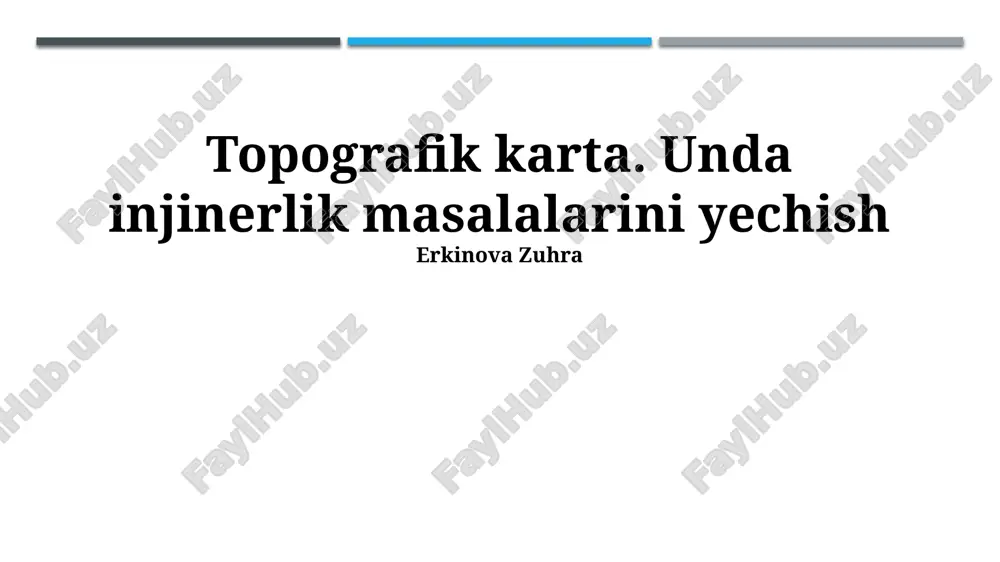 topografik xarita — PPTX
