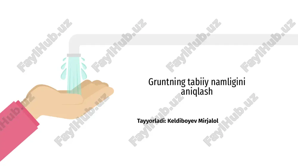 tabiiy namlikni aniqlash qurilmalari — PPTX