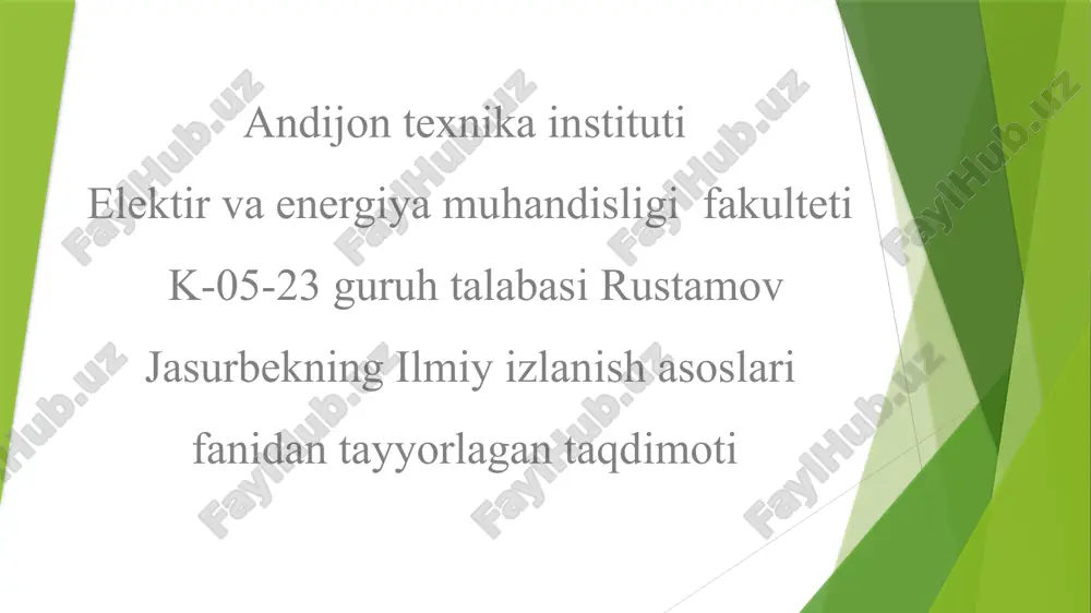 ilmiy texnika axborotlari — PPTX