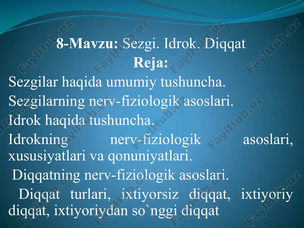 sezgi va idrok — PPTX