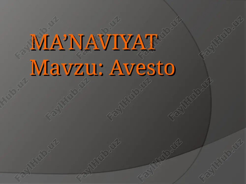 avesto — PPT