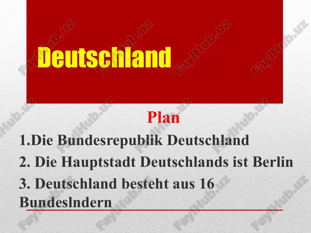 deutschland plan — PPTX