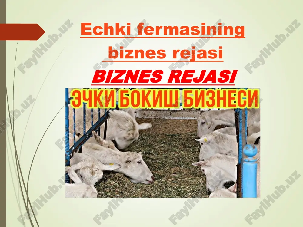 echki fermasining — PPT