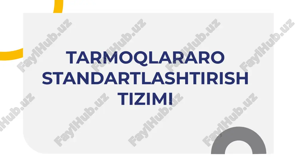 tarmoqlararo standartlashtirish tizimi — PDF