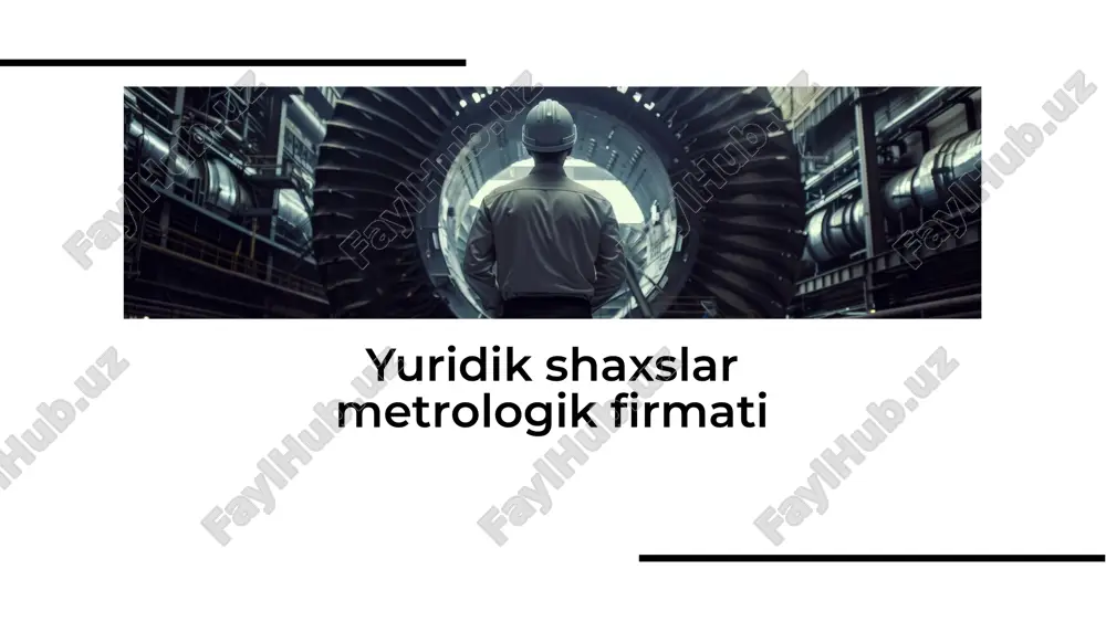 yuridik shaxslar metrologik firmati — PDF