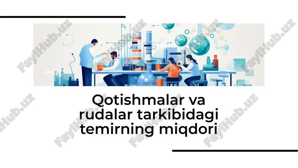 qotishmalar va rudalar tarkibidagi temirning miqdori — PDF