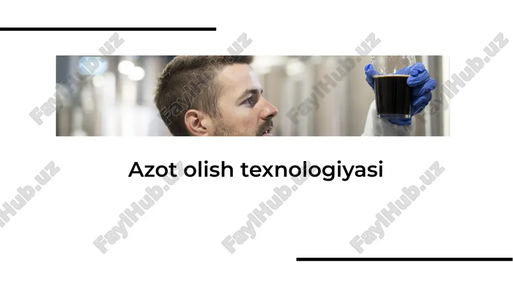 azot olish texnologiyasi — PDF