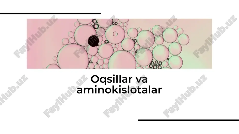 oqsillar va aminokislotalar — PDF