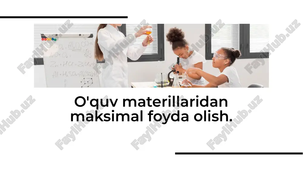o'quv materillaridan maksimal foyda olish. — PDF