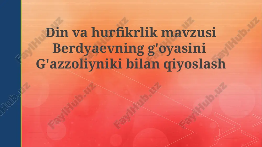 dinvahurfikrlik mavzusi — PPTX