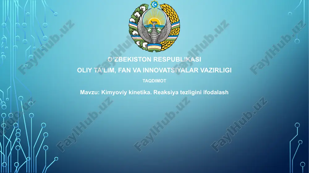 kimyoviy kinetika — PPTX
