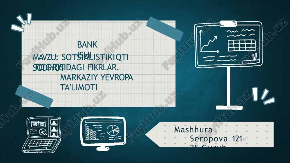 sotsialistik iqtisodiyot to'g'risida ma'rakaziyevropa ta'limoti — PPTX