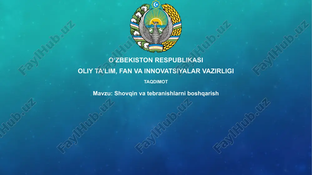 shovqin va tebranishlarni boshqarish — PPTX